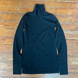 athleta black wool turtleneck size small